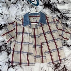 vintage cropped t-shirt flannel